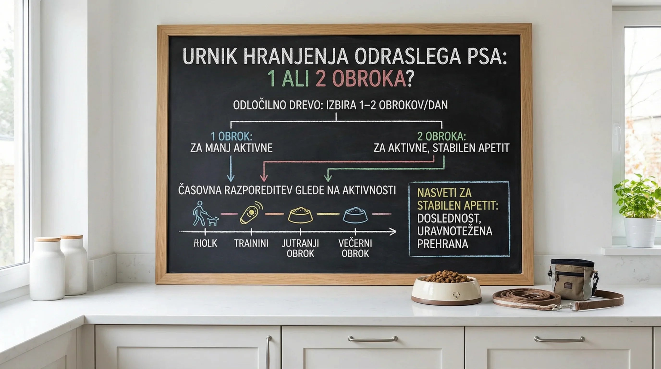 Urnik hranjenja odraslega psa: en ali dva obroka in uskladitev z aktivnostmi